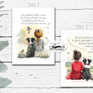 Lot de 10 cartes de versets de la Bible A6 pour enfants - cadeau école du dimanche pour filles Jean 3v16 versets de la bible évangile à mémoire cartes religieuses kjv