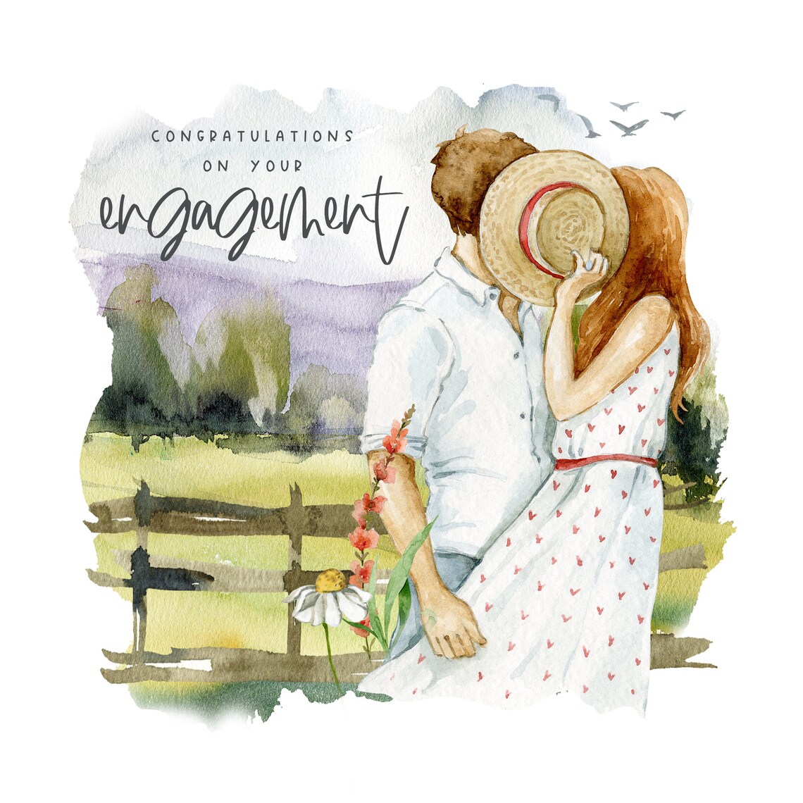 Bible Card Christian Engagement Watercolour Art Bible Etsy
