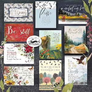 Pack 10 bible verse cards christian double sided cards - kjv - Corrie Ten Boom