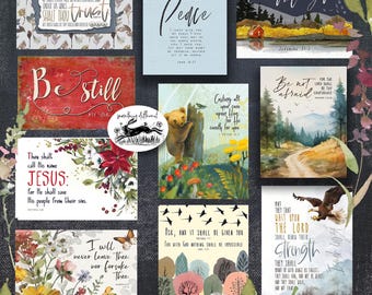 Pack 10 bible verse cards christian double sided cards - kjv - Corrie Ten Boom