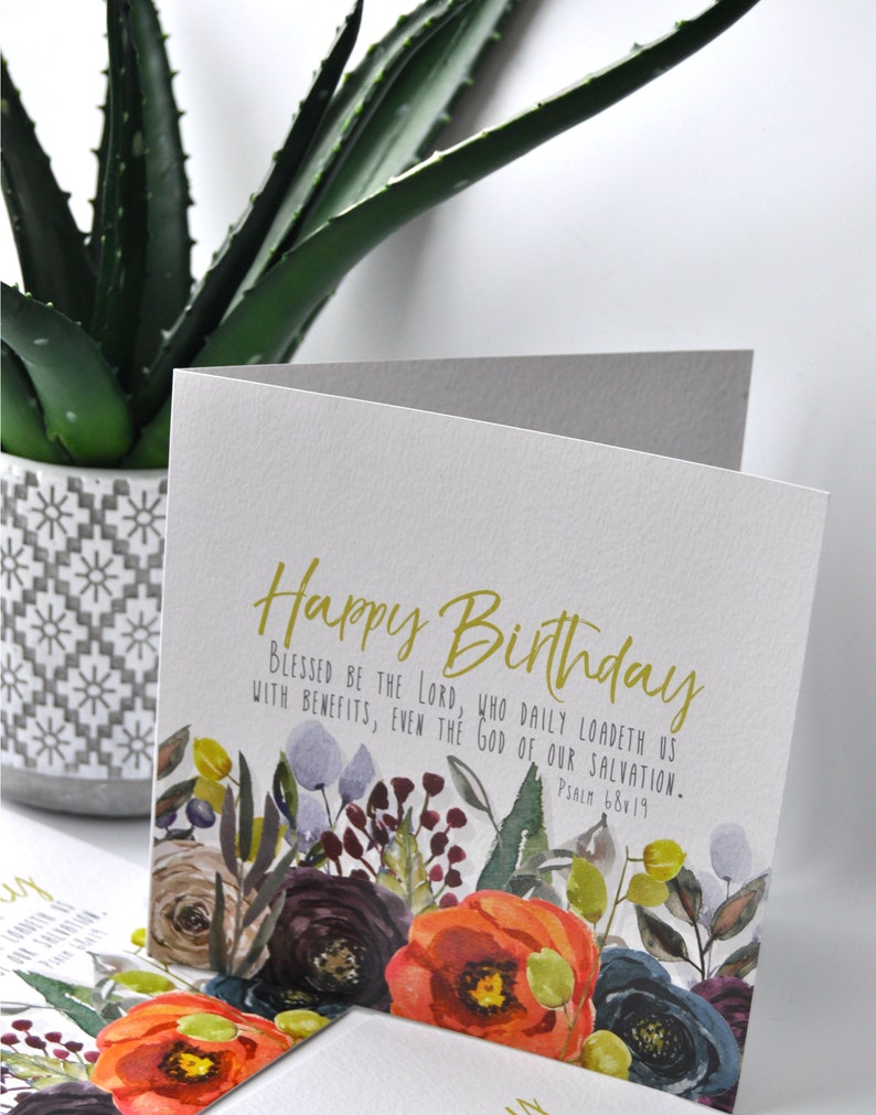 christian birthday card pack of 4 religious kjv red poppy