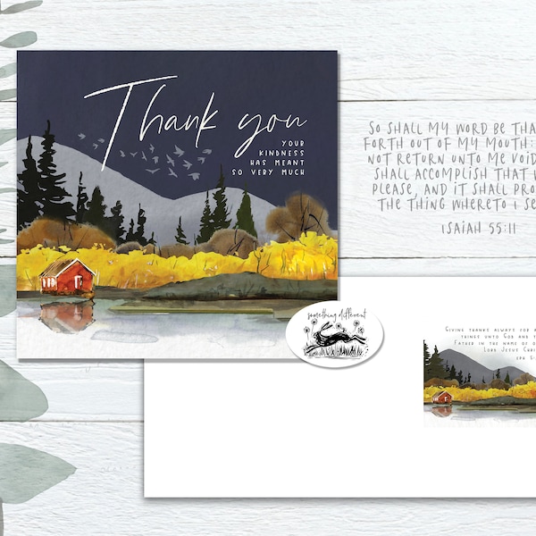 Christian Thank You Cards Kjv Etsy