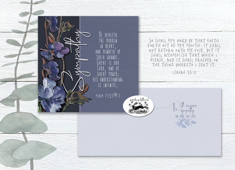 PACK OF 4 Christian Bible Verse SYMPATHY Cards pack of 4 Kjv Etsy