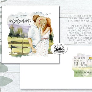 carte biblique engagement chrétien aquarelle art écriture biblique verset kjv carte de vœux religieux