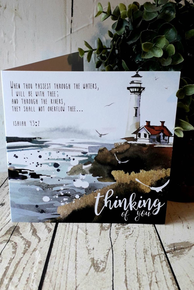 4 christian bible verse thinking of you cards for illness  Etsy