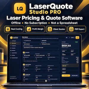 Laser Pricing Software for Engraving Businesses, Offline Quote and Profit Calculator for Windows