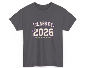 Class of 2026 Graduation Shirt, Varsity Graduate T-Shirt, Checkerboard Senior Graduation Gift