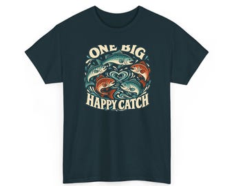 One Big Happy Catch Shirt, Fishing Family Reunion T-Shirt, Matching Lake Weekend Gift