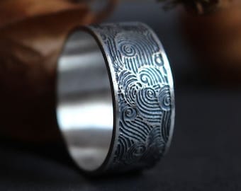 air ring - ripple - spiral - weave - movement - meditation ring - contemplation - yoga - zen - marriage - the four elements - THE WIND