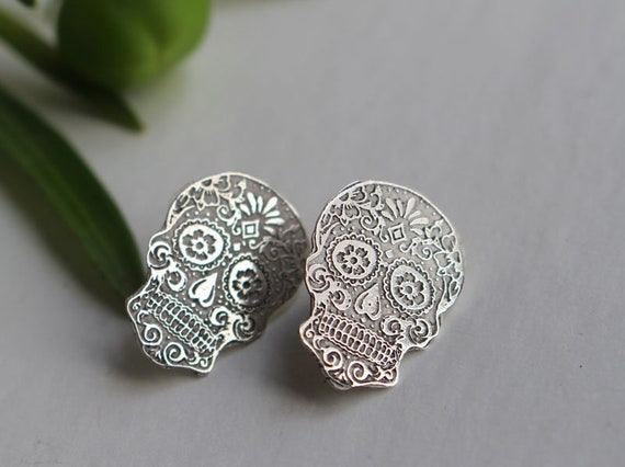 Sterling Silver Calavera Earrings Sterling Silver Calavera Earrings