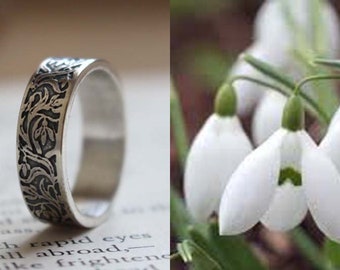 snowdrop ring- SNOWDROP- january birth month ring- mother to be ring- future mom ring- ring- winter wedding ring- child birth ring- fu