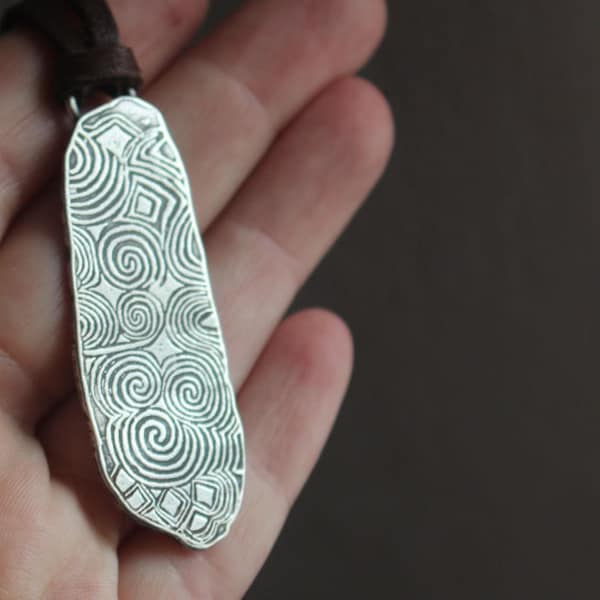 neolithic silver necklace - the STONE GUARD of NEWGRANGE