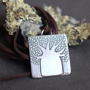 baobab tree sterling silver necklace, tree of life- BAOBAB-  african tree- tree of life pendant- wisdom symbol-