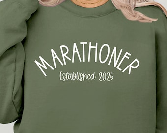 Marathoner Established 2025 Sweatshirt - 26.2 Finisher Gift
