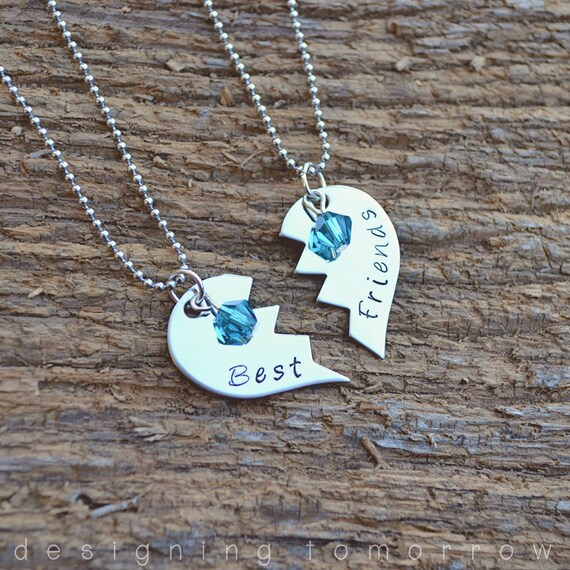 Items similar to Best Friend Friendship Necklaces with Lock and Charm and Beads on Etsy