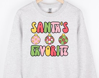 Retro Santas Favorite with ornaments PNG Digital Download for Sublimation DTF Heat Press