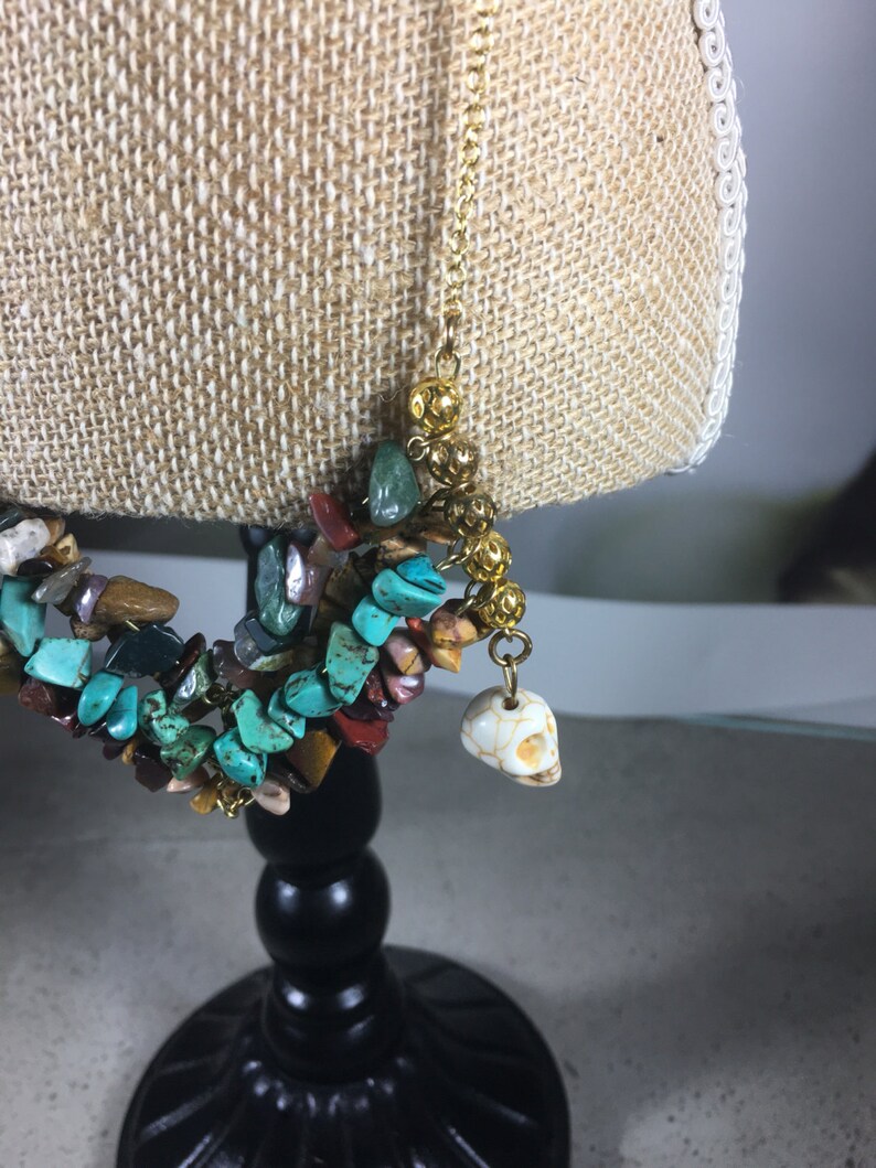 Mixed media chain necklace long chain necklace boho Etsy