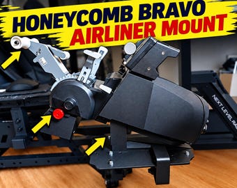 Honeycomb Bravo Airliner Angled Mount - 3D Printed Tilt Mod for Desk Clamps & Sim Rigs