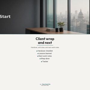Client wrap and next — handover checklist PDF