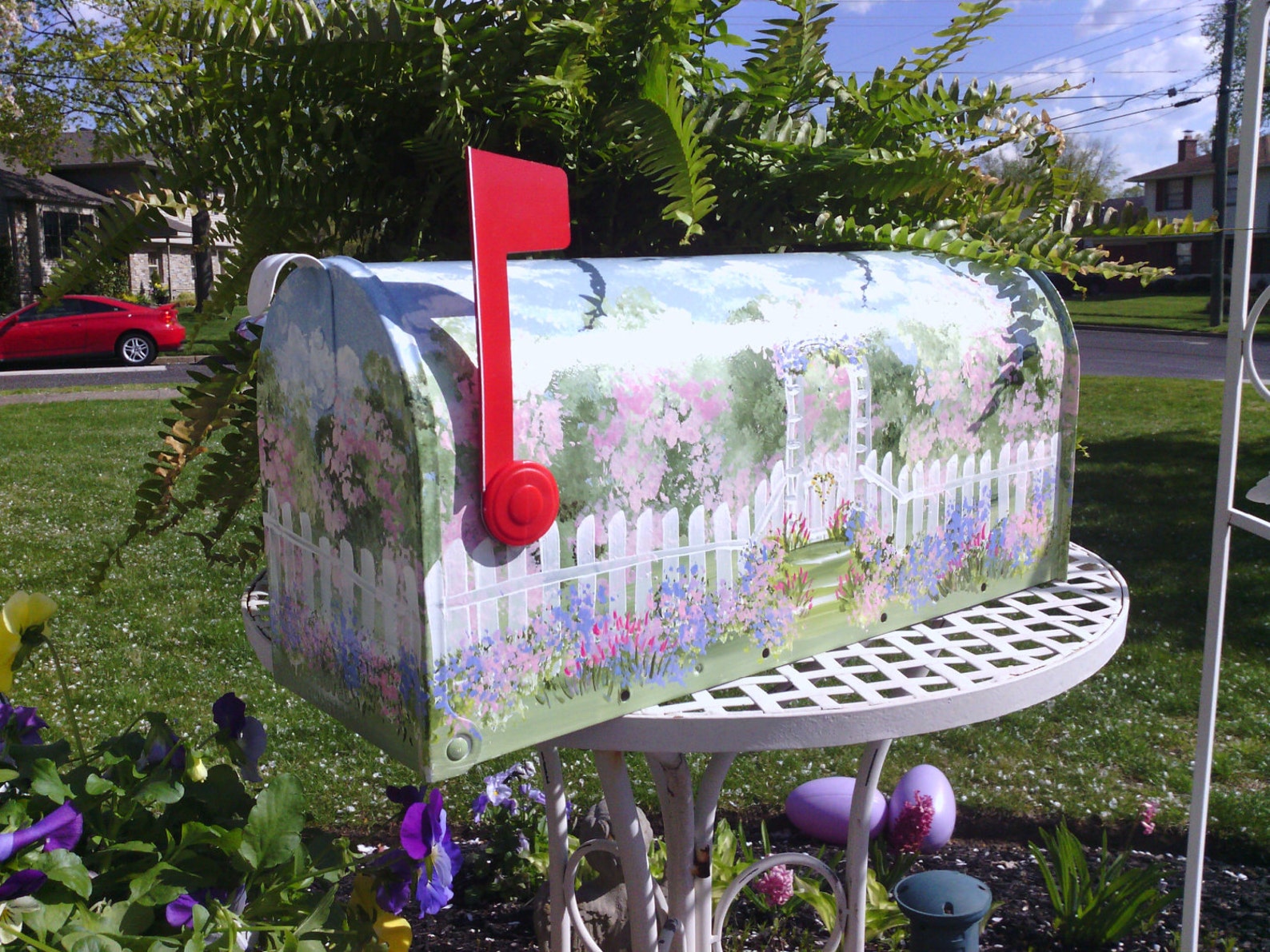 Hand Painted Rural Garden Mailbox - Etsy