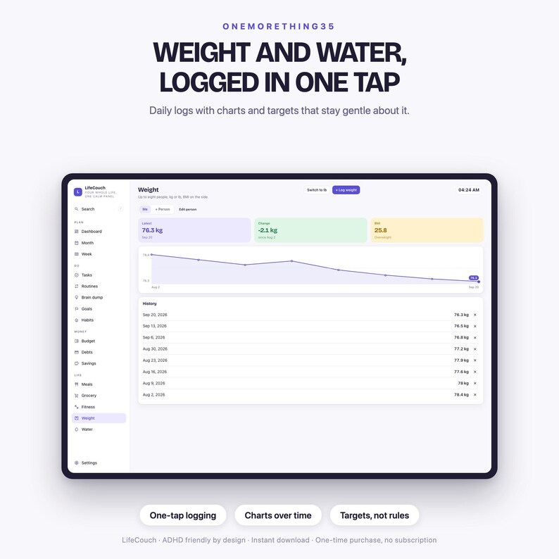 LifeCouch — weight