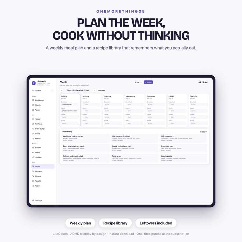 LifeCouch — meals