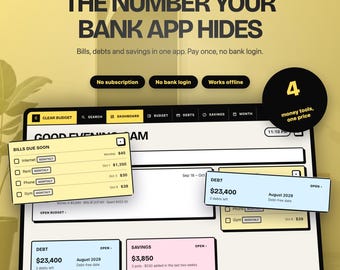 Budget-App für kühnen Neurobrutalismus | Ausgaben-Tracker (HTML-Datei)