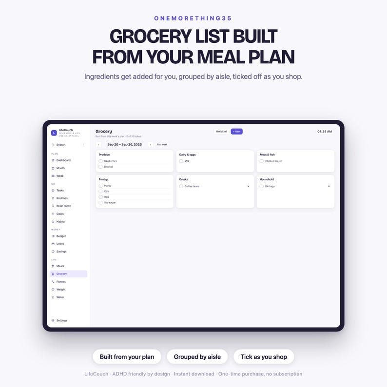 LifeCouch — grocery