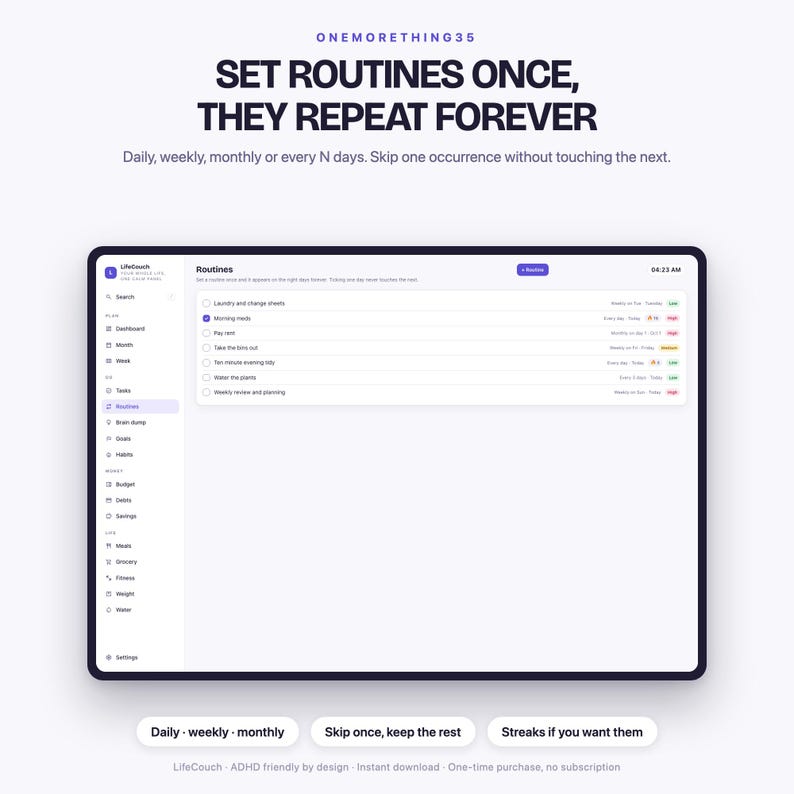 LifeCouch — recurring