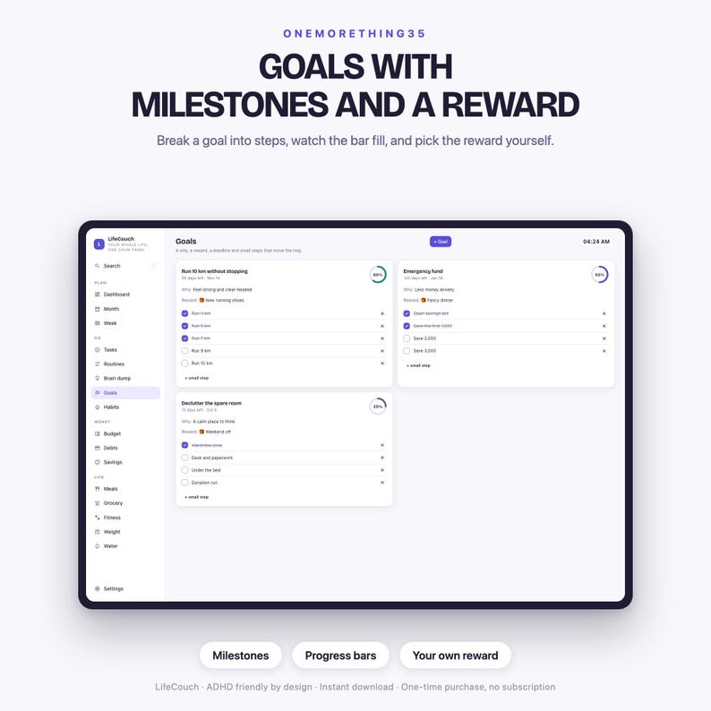 LifeCouch — goals