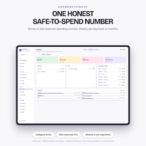 LifeCouch — budget
