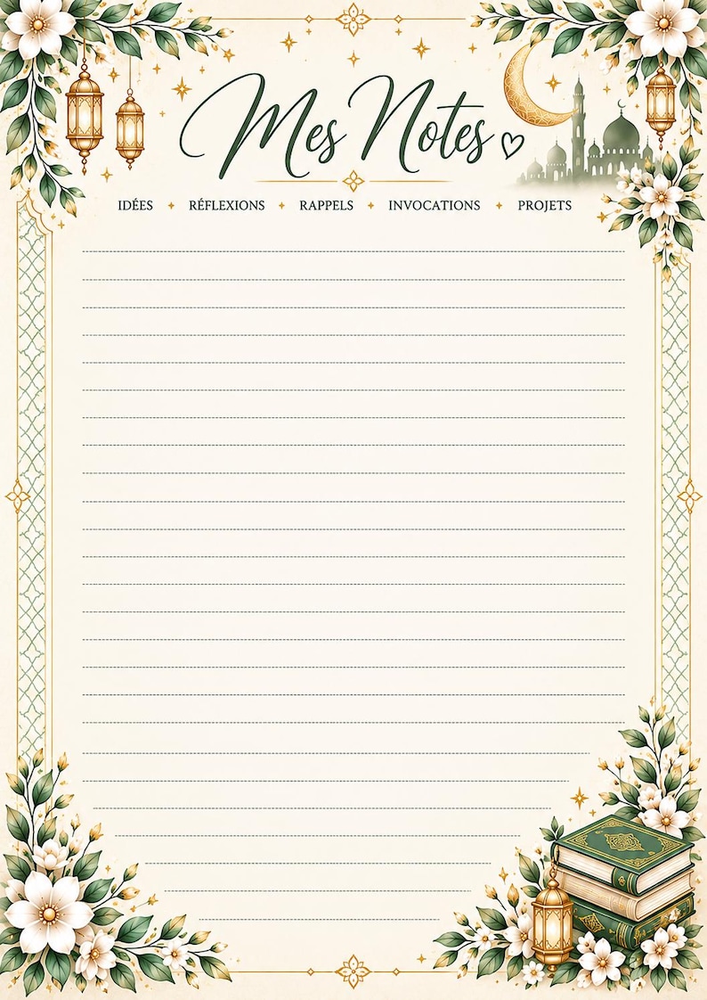 Printable Ramadan Pattern Printable A4 Ramadan Planner | Set of 2 PDF Sheets | Prayer Tracker ...
