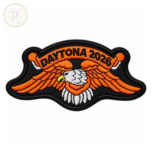 Daytona Biketoberfest 2026 Eagle Embroidered Biker Patch