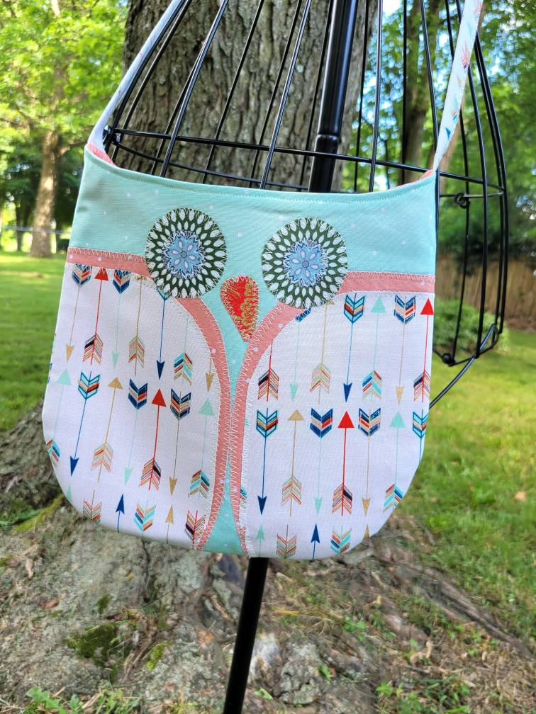 Owl Tote Bag: Mint Green Boho Arrow Purse, Kids Gift