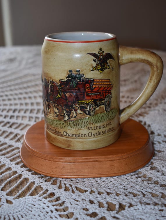 Vintage Budweiser Champion Clydesdales St Louis Missouri Beer Mug
