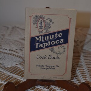 Vintage 1922 minute tapioca cookbook, Minute Tapioca Co, Orange, Mass. pamphlet