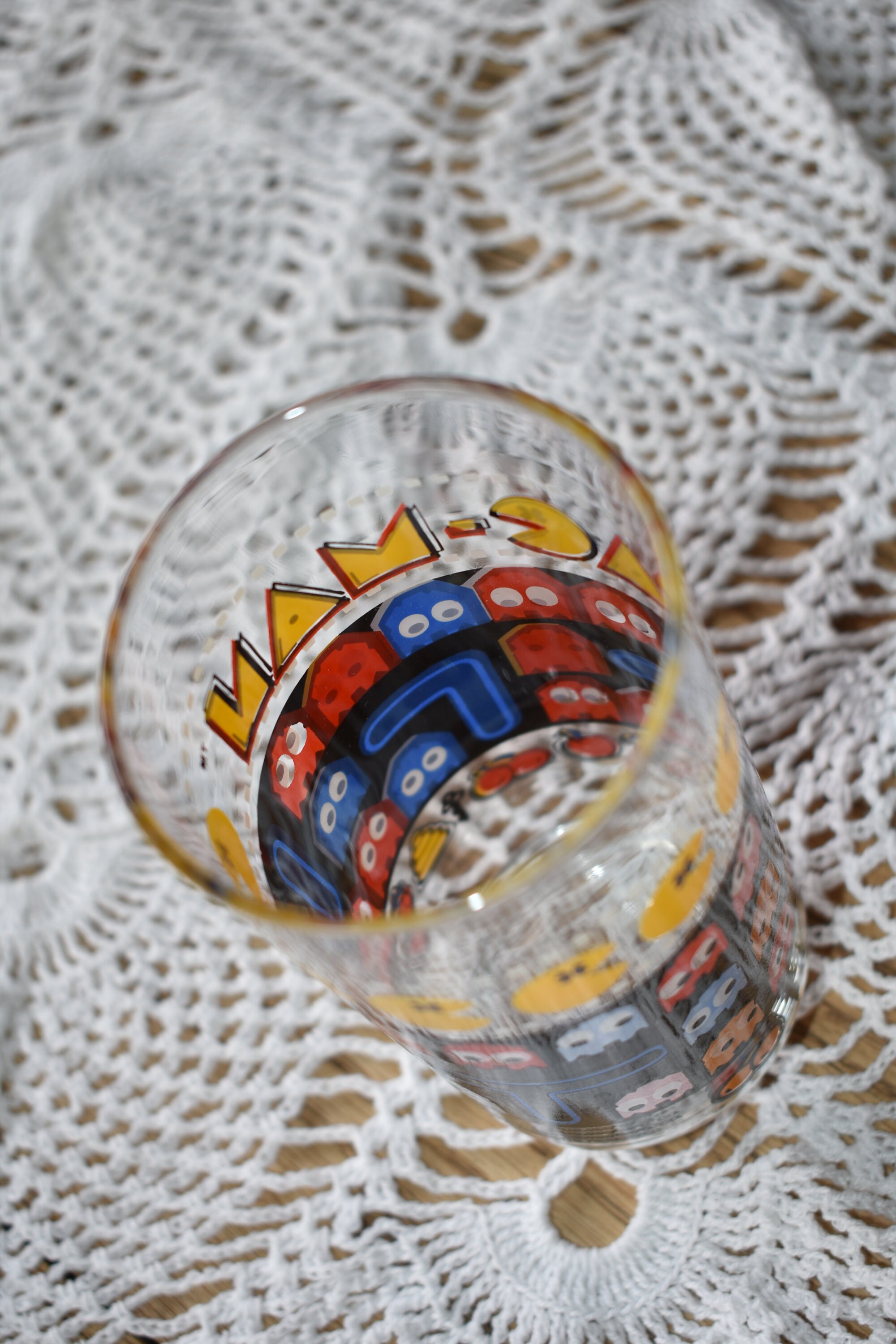 Vintage 1980 Bally Midway Pac Man Drinking Glass, Collectors