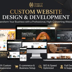 Custom Website Design and Development Responsive Ecommerce Store Setup Shopify WooCommerce WordPress Solutions