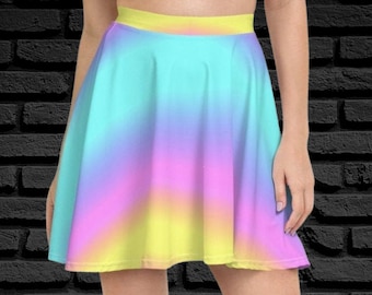 Ombre skirt, Gradient skirt, Pastel Clothes, Fairy Kei