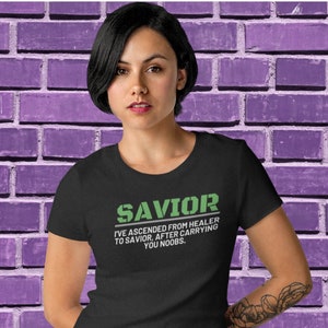 Salvador, Camisa de videojuegos, Camisa gamer chica, camisas de sanador, tallas S a 4X