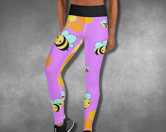 Kawaii Leggings, Pastel Goth Pants, Bee Day Outfit