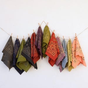 Artisan-Collage Soft & Comfy Paisley Bandana, Made in USA, For her, For him