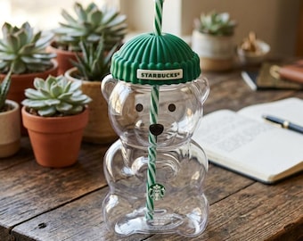Tazza termica Starbucks Bearista in vetro, edizione limitata 2025.