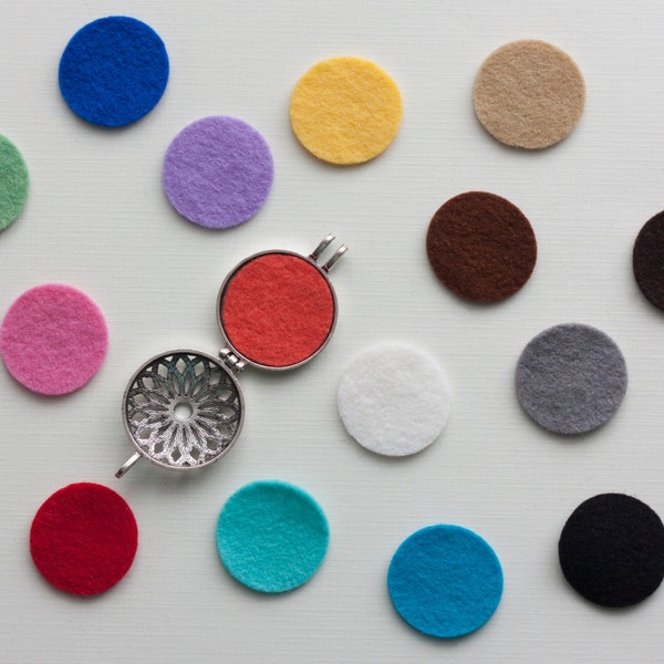 Essential Oil Pads, Replacement Pads for Diffuser Necklace, 30 Felt Pads, Aromatherapy Pads, Felt Pads, 30mm, 1.18 inches