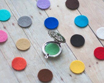 Pads for Essential Oil Diffuser Necklace, 60 Oil Pads, Wool Felt Pads, Aromatherapy Pads, 3/4 inch felt circles