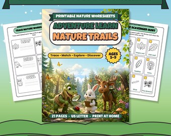 Attività di avventura e apprendimento sui sentieri naturalistici / Attività stampabili per bambini dai 5 ai 9 anni (PDF)