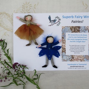 Set of Superb Fairy Wren fairies