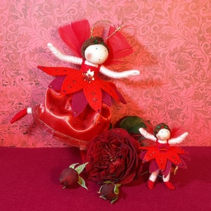 Rose and Rosebud, Set of fairy doll and matching brooch. image 1