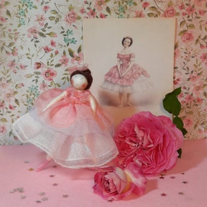 Vintage ballerina doll-pale pink