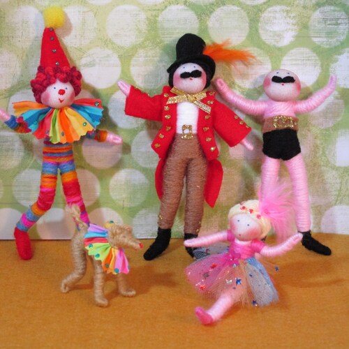 Circus Time Set of Dolls - Etsy